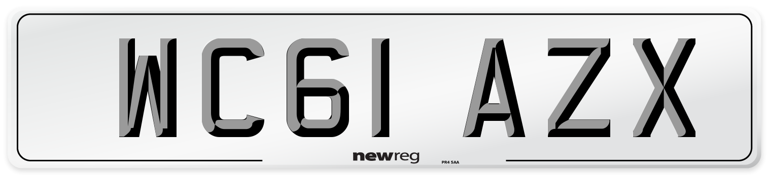 WC61 AZX Number Plate from New Reg